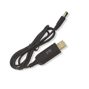 USB Step Up kablo 5V 9V 12V DC varil konektörü erkek USB şarj kablosu