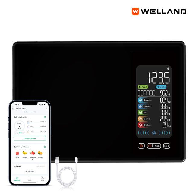 Modern Style Smart Blue Tooth Kitchen Food Scale LCD Display Nutritional Cooking Baking Digital Electronic Weight Scales