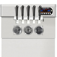 Machine à crème glacée à 5 saveurs Distributeur automatique de crème glacée molle/molle/Machine à crème glacée molle 5 CE Noodles Falls Free Wash Keep Fresh