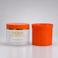 Contenants cosmétiques en plastique PET double couche de 500 g, blancs, pour crème hydratante pour cheveux et crème pour le visage, avec estampage doré, bouchon à vis, design de logo personnalisé