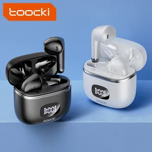 Toocki yeni spor müzik taşınabilir kablosuz kulaklık yarım kulak içi kulaklık HiFi ses TWS dijital kulaklık Bluetooth kulaklık