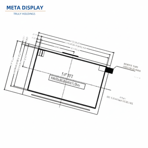 Écran LCD 5 pouces 800*480 vraiment TFT1P1733-E avec une température large d'intense luminosité - Product Image 1