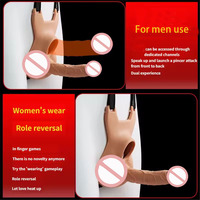 Grand gode vibrant portable, gode réaliste, double stimulation vaginale et anale, point G, jouet sexuel en silicone pour hommes et femmes
