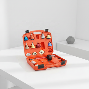 Kit de détection de fuites de réservoir d'eau de voiture en alliage d'aluminium orange 14 pièces avec manomètre et outils de <span class=keywords><strong>test</strong></span> et de réparation Garantie 1 an - Product Image 6