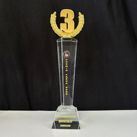 Concours de remise de prix personnalisés 123, champions sportifs, accessoires éducatifs, trophée en verre de cristal