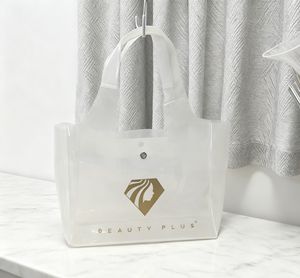 Sac fourre-tout en PVC personnalisé de grande taille avec logo personnalisé, bandoulière transparente, imperméable, sac de plage pour demoiselle d'honneur - Product Image 2