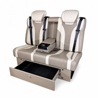 CTZY Luxury Auto Banquettes 3 personnes Sièges de voiture en cuir Modification d'usine pour Alphard Van Back Row
