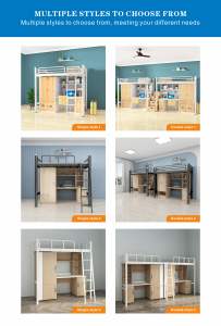 <span class=keywords><strong>Lit</strong></span> superposé double en acier <span class=keywords><strong>et</strong></span> bois <span class=keywords><strong>avec</strong></span> garde-corps de sécurité pour enfants, <span class=keywords><strong>bureau</strong></span> d'activités <span class=keywords><strong>et</strong></span> <span class=keywords><strong>rangement</strong></span> en dessous - Product Image 6