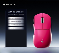 Mouse Gaming Nirkabel ATK Dragonfly Y9 Ergonomis untuk Tangan Kanan, Optik Dual-mode dengan Dual 8K dan Daya Tahan Baterai yang Dikembangkan Sendiri