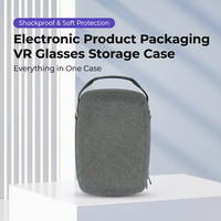 Étui de transport pour casque VR en feutre EVA, protection antichoc souple, grande capacité, sac de rangement pour appareils électroniques, poignée, personnalisation OEM