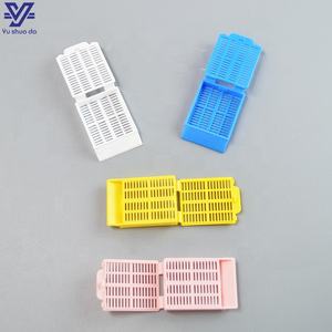 조직학 실험실 일회용 프로세스 백 버클 분할 30 도 스트립 구멍 슬리브 생검 임베딩 카세트 - Product Image 6