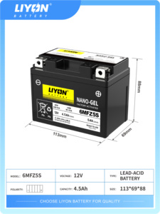 Batería de Alta Capacidad de 12V 5AH para Motocicletas de 125CC y 150CC, Repuestos y Accesorios para Scooters, <span class=keywords><strong>Precio</strong></span> de Fábrica para <span class=keywords><strong>BMW</strong></span>, Yamaha, Honda, Kawasaki - Product Image 2
