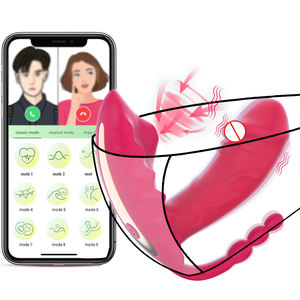 Vibromasseur Culotte Portable Contrôlé par Application avec Succion Clitoridienne, Dildo Vibrant Point G, Perles Anales, Triple Stimulation, Télécommande, Jouet Sexuel Féminin - Product Image 1