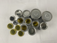 Vente en gros de mini boîtes de conserve rondes vides à faible quantité minimale de commande avec couvercle pour peinture et bougies en métal