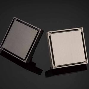 Grilles de drain décoratives chromées pour salle de bain d'hôtel, drain de sol dissimulé en acier inoxydable 304, forme carrée, garantie 5 ans - Product Image 6