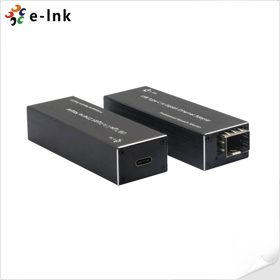 Mini USB 3.0 Type C to Gigabit SFP RJ45 Ethernet Adapter for Windows macOS Linux PC Laptop Tablet with Type C port
