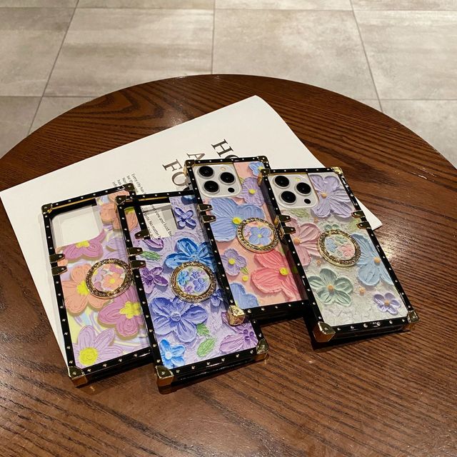 Luxury Design 3d Oil Painting Flower Fashion Phone Case for Iphone 15 Pro Max for samsung S24 ultra Max High Quality