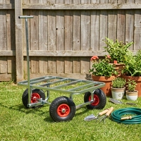 Chariot de transport robuste en métal à quatre roues pour cages de présentation canines, OEM