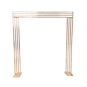 Arche de mariage en métal et fer, support carré pour décoration extérieure, avec fond floral romantique et accessoires de mise en scène - Product Image 6