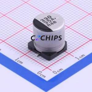 ตัวเก็บประจุอิเล็กโทรไลต์อะลูมิเนียมแบบ SMD รุ่น EEE1VA331UAP ขนาด D10xL10.2 มม. 330uF 20% 35V 350mA-120Hz - Product Image 1