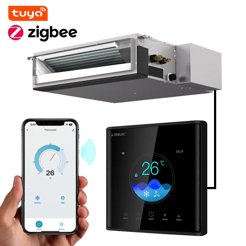 Tuya WiFi 스마트 서모 스탯 미쓰비시 중공업 중앙 에어 VRF 컨디셔너 Zigbee VRV 온도 컨트롤러 알렉사