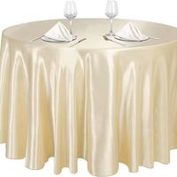Nappe Moderne Faite à la Main en Satin Lisse Anti-Plis 100% Polyester Imperméable Écologique pour Mariage, Banquet, Anniversaire - Grande Vente