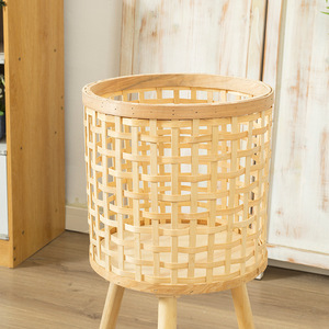 Bamboo Woven Flower <b>Stand</b> Medium Large <b>Small</b> Indoor Outdoor Plant <b>Display</b> Rack For Home Garden Decor - Product Image 3