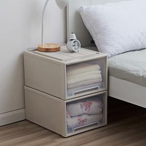 Plastic White Expandable Wardrobe Stackable <strong>Drawer</strong> <strong>Storage</strong> Organizer <strong>Stacking</strong> <strong>Drawer</strong> Cabinet Box - Product Image 3