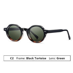 Moda de gama alta Retro moda UV400 gafas de sol estilo europeo americano hombres mujeres propiónico ácido aguja protección coloreada - Product Image 3
