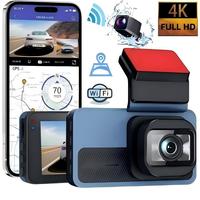 Caméra de tableau de bord double 4K Ultra HD en gros d'usine avec WiFi, GPS, enregistreur vidéo de voiture, écran IPS 3.0 pouces, ADAS, vision nocturne, mode stationnement