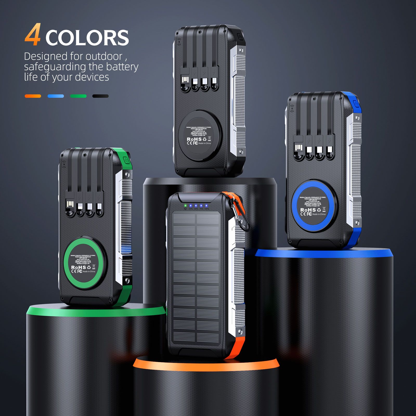 Multicolor 30000mAh