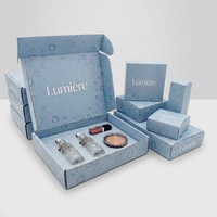 Boîte d'emballage personnalisée avec logo, design gratuit, pour produits de soin personnel, écologique, boîte d'expédition pour produits de beauté naturels, boîte à courrier en papier noir