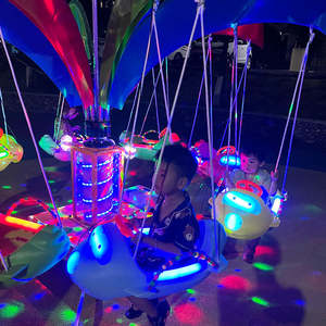 เครื่องเล่นสนามเด็กเล่นเชิงพาณิชย์ 8 ที่นั่ง พร้อมดนตรี ม้าหมุนขนาดเล็กสำหรับเด็ก - Product Image 3