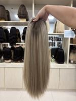 Topper en Cheveux Vierges Naturels à Base de Soie pour Femmes, Respirant, Haute Qualité, Ligne de Cheveux Naturelle Transparente pour Dentelle, Densité 150%