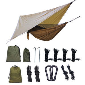 Carpa impermeable personalizada para acampar al aire libre, dosel, <span class=keywords><strong>hamaca</strong></span> táctica, lona, Kit para 2 personas, <span class=keywords><strong>hamaca</strong></span> colgante, tienda columpio - Product Image 1