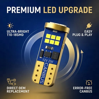 Nouveau TH Howie T10-18SMD-2016 LED 2W 12-24V pour feux de position/phare, remplacement des feux de plaque d'immatriculation et d'instrumentation 6000K 245LM 170MA Error