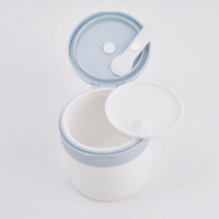 Pot vide en PP à double couche 100g 150g rechargeable et portable pour masque facial ou crème, avec cuillère magnétique