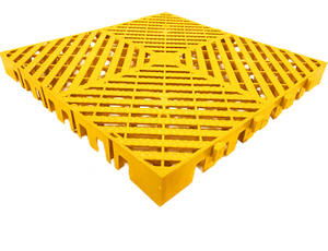 Dalles de sol modulaires antidérapantes en PP, <span class=keywords><strong>tapis</strong></span> de sol en plastique, dalles de sol emboîtables pour garage, atelier, magasin de détail automobile - Product Image 4