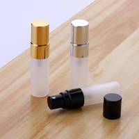 Flacons de parfum miniatures personnalisés avec logo, vaporisateurs, flacons de parfum vides en verre givré, 3 ml, 5 ml, 10 ml, cylindriques, impression sérigraphique