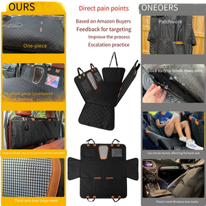 Funda Protectora <span class=keywords><strong>para</strong></span> Asiento Trasero de <span class=keywords><strong>Coche</strong></span> <span class=keywords><strong>para</strong></span> Mascotas, Plegable, de Tela Oxford Antiarañazos, <span class=keywords><strong>para</strong></span> <span class=keywords><strong>Perros</strong></span>, Práctica Funda <span class=keywords><strong>para</strong></span> Asiento Trasero - Product Image 3