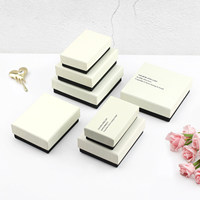 Boîte à bijoux en papier personnalisée de luxe multi-tailles noire classique pour bagues, boucles d'oreilles, colliers, pendentifs et bracelets