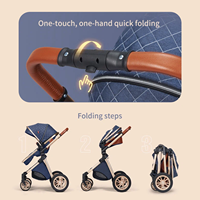 Système de poussette 3 en 1 pour bébé avec grand panier et siège réversible pour nouveau-nés, entrepôt UE