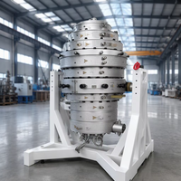 Ligne de production de tuyaux en polychlorure de vinyle (PVC) entièrement automatique, machine d'expansion à double vis contrôlée par PLC