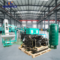 Machine de soufflage par étirage entièrement automatique à commande PLC et entraînement motorisé pour la production de bouteilles d'eau en plastique PET, faible entretien