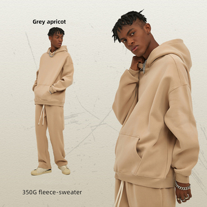 2023 Otoño/Invierno nuevo producto terciopelo suelto 350g marca de moda suéter de hombre de gran tamaño grueso con capucha marca de moda suéter de hombre - Product Image 5