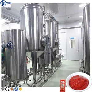 Planta de producción a pequeña escala Paquete de procesamiento de pasta de tomate Línea de producción de salsa de tomate