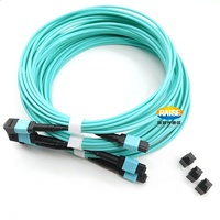 Kabel Patch Fiber Optik MPO/F-MPO/F 8/12/16/24 Core Multimode OM3 OM4 Tipe B Kustom 1M 10M 20M MTP