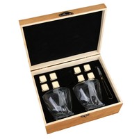 Ensemble de verres à whisky, vin et spiritueux, style minimaliste, boîte en bois, ensemble de bar pour offrir en cadeau, usage domestique
