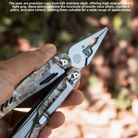 Pince multifonctionnelle tactique de camouflage pour l'extérieur, nouvelle conception, pince de randonnée EDC avec tournevis et ciseaux