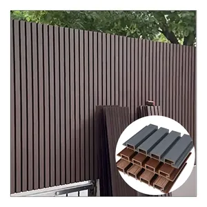 Widely Used Outdoor Weather Resistant WPC Co-Extrusion 3D Great Wall Panel Cladding